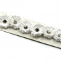 Bandeau à Cheveux élastique spécial Mariage - fleurs blanches