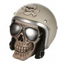 Tirelire Crâne de Biker, Tirelire Tête de Mort Casque Moto