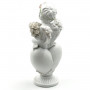Ange aux Roses, Figurine Ange Rose Bouquet, Statuette Angelot Fleurs