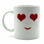 Mug Love is in the Eyes, Mug qui Donne le Sourire, Coeur Smiley