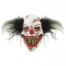 Masque Adulte Mousse Polyuréthane ? Clown Squelette avec Cheveux