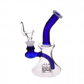 Pipe - Bong en verre - 16cm Bleu