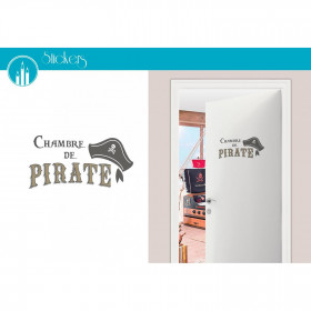 Stickers Pirate de Chambre - 1 Planche 20 x 70 cm