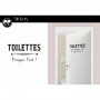 Stickers Toilette Poussez Fort ! - 1 Planche 20 x 70 cm