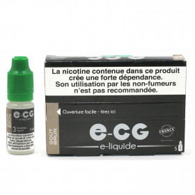 Boite de 5 flacons de liquide E-CG | Goût Brun 3 mg/ml