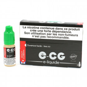 Boite de 5 flacons de liquide E-CG | Goût Cubain 3 mg/ml