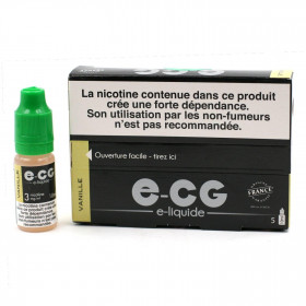 Boite de 5 flacons de liquide E-CG | Vanille 3 mg/ml