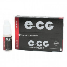 Boite de 5 flacons de liquide E-CG | Cerise 0 mg/ml