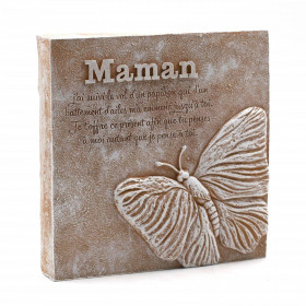 Plaque de Décoration Message - Maman Papillon
