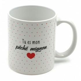 Mug Blanc St Valentin - Tu es Mon Péché Mignon