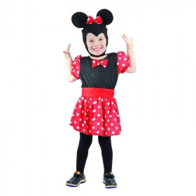Costume Baby Souris Rouge et Noir Fille - Taille 1-2 ans (80/92 cm)