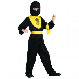 Costume Enfant Ninja Noir et Jaune Taille 5-6 ans (S)