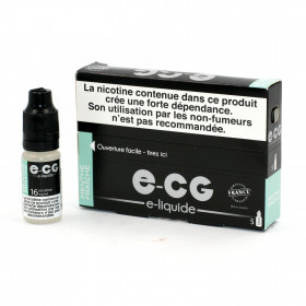 Boite de 5 flacons de liquide E-CG | Menthe Fraîche 16 mg/ml