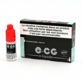 Boite de 5 flacons de liquide E-CG | Menthe Fraîche 11 mg/ml