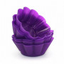6 Mini Moules à Cake en Forme de Fleur - Violet