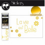 Stickers Doré - La Vie est Belle