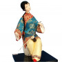 Figurine en Porcelaine de Femme Chinoise et son Instrument à Cordes