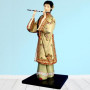 Figurine Chinoise d'une Femme Debout avec Flûte