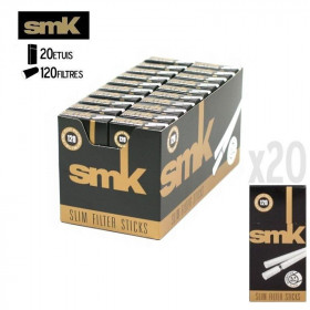 Boite de 20 Etuis de Filtres Slim en Sticks (Pre-Cut) - SMK