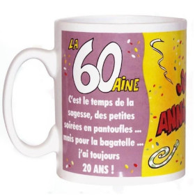Mug Géant Anniversaire - La 60 aine