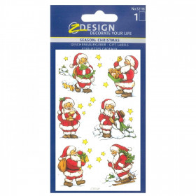 Stickers - Étiquettes Cadeaux avec avec Père Noël