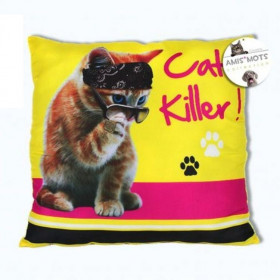 Coussin Cat Killer - Amis Mots