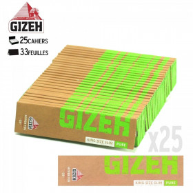 Feuilles Slim Gizeh - 25 carnets de Feuille à Rouler Hyper Fin