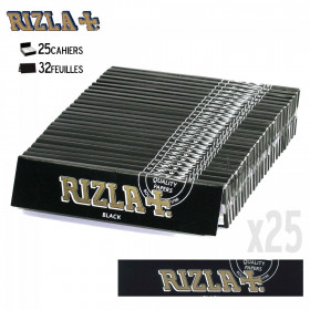 Rizla Black Slim par 25 Carnets - Rizla Double Black