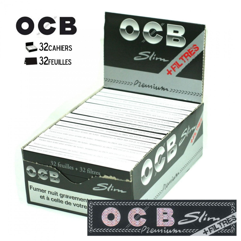 Carnet de feuilles à rouler OCB Slim Premium + Filtres Cartons