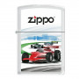 Zippo Blanc avec Illustration de Formules 1