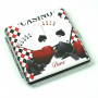 Etui à Cigarettes Blanc avec Décoration Casino / Poker