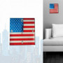 Pendule en verre drapeau américain - City collection