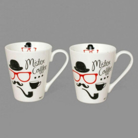 Set de 2 Mugs Mister Coffee en coffret cadeau