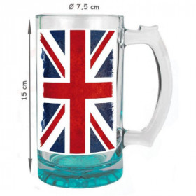 Chope à bière drapeau Anglais