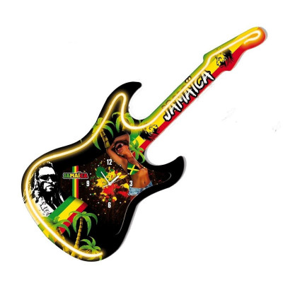 Pendule Guitare Néon Jamaica