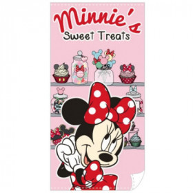 Drap de plage Minnie Mouse Cupcake 140 x 70 cm