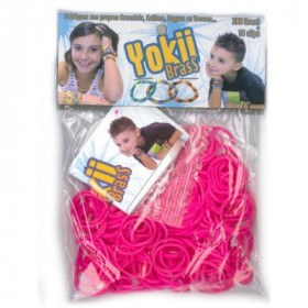 Elastiques pour bracelet YOKII Brass Rose Fluo - Loom Bands