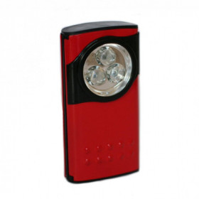 Lampe de poche 3 LEDs rouge