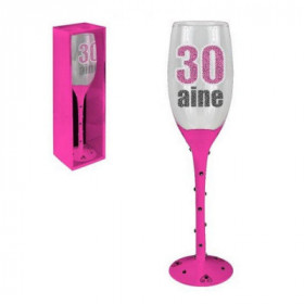 Flute Champagne 30 Ans Rose