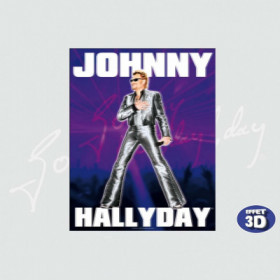 Cadre effet 3D Johnny Hallyday 3