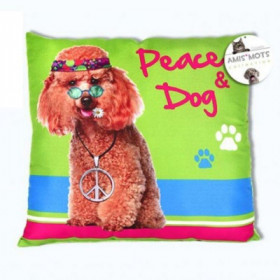 Coussin Peace & Dog - Amis Mots