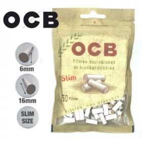 Univers tabac :: Articles fumeurs :: 10 x Sachet filtre ocb bio eco slim  biodégradable 6mm