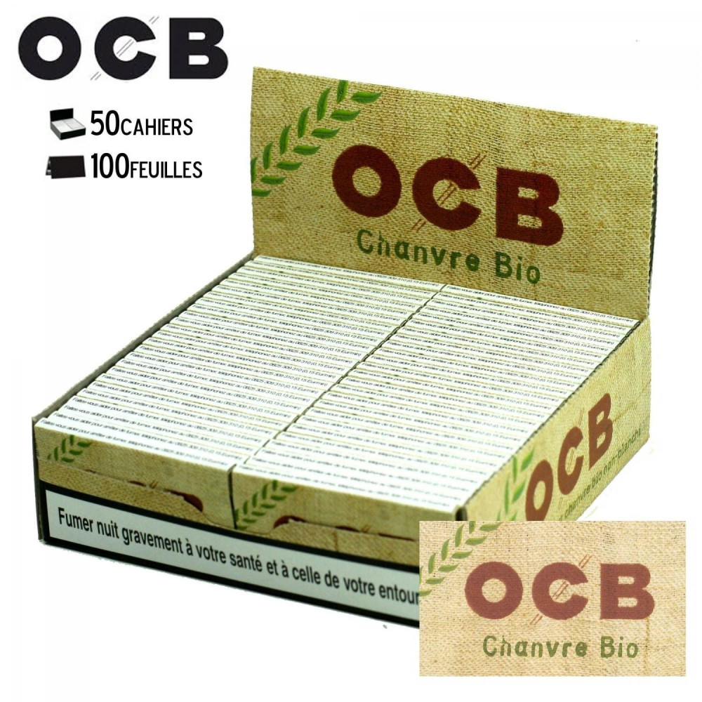 Carton de Feuilles - OCB Chanvre BIO x 50
