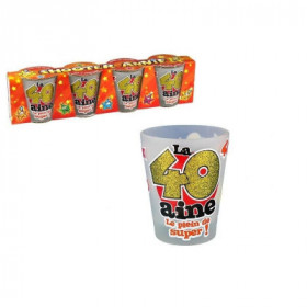 Pack 4 Verres Shooters 40 Ans