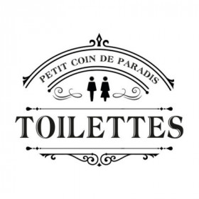 Sticker de Porte avec Citation ? Toilettes