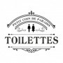 Sticker de Porte avec Citation ? Toilettes