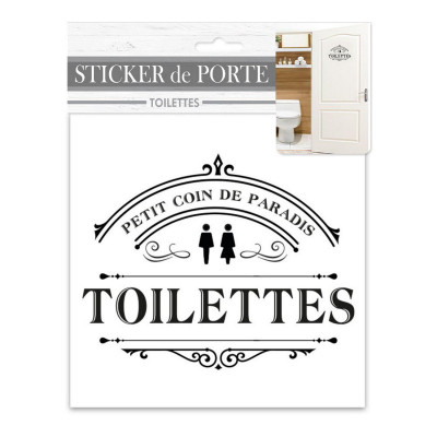 Stickers Ecriture Toilette  Boutique en Ligne Porte-papier