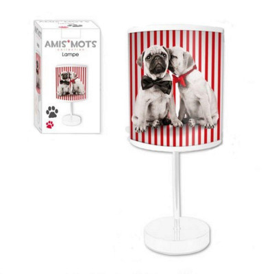 Lampe Chiens Rayures Rouges