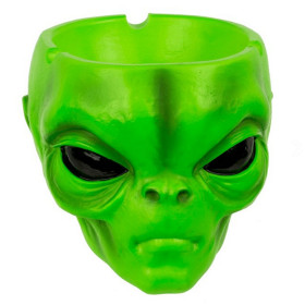 Cendrier Tête d'Alien vert