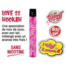 E-Cigarette Jetable Liduideo Wpuff - Love 22 Hookah sans nicotine